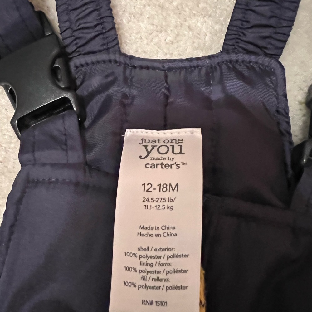 Carter’s 12-18 month baby/ toddler snow bib